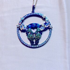 Betsey Johnson Taurus Pendant Necklace